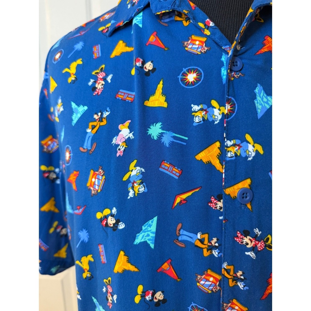 Disney California Adventure 20th Anniversary Pass Shirt Blue Mens L Limited Ed.